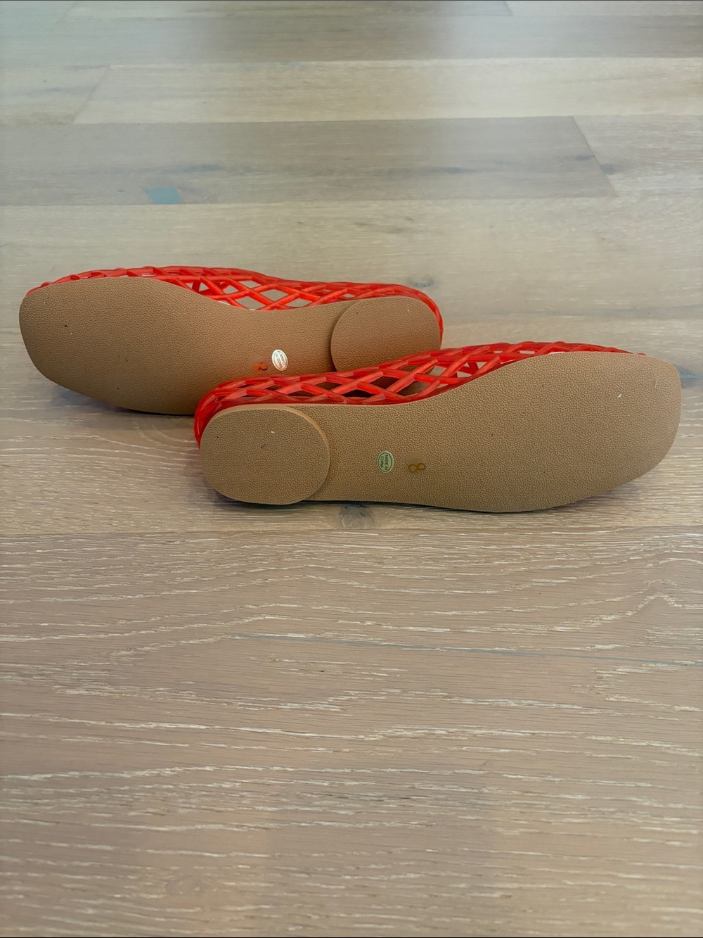 Women’s Red Jelly Ballet Flats. Never worn. - Picture 3 of 3